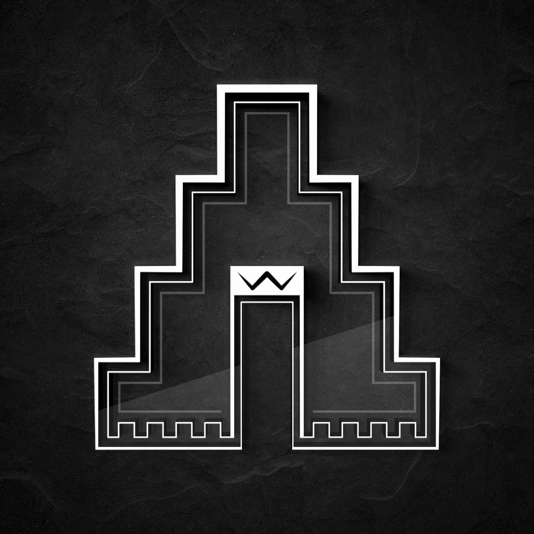 vector image of an iranian architecture symbol inspired by ziggurats in iran