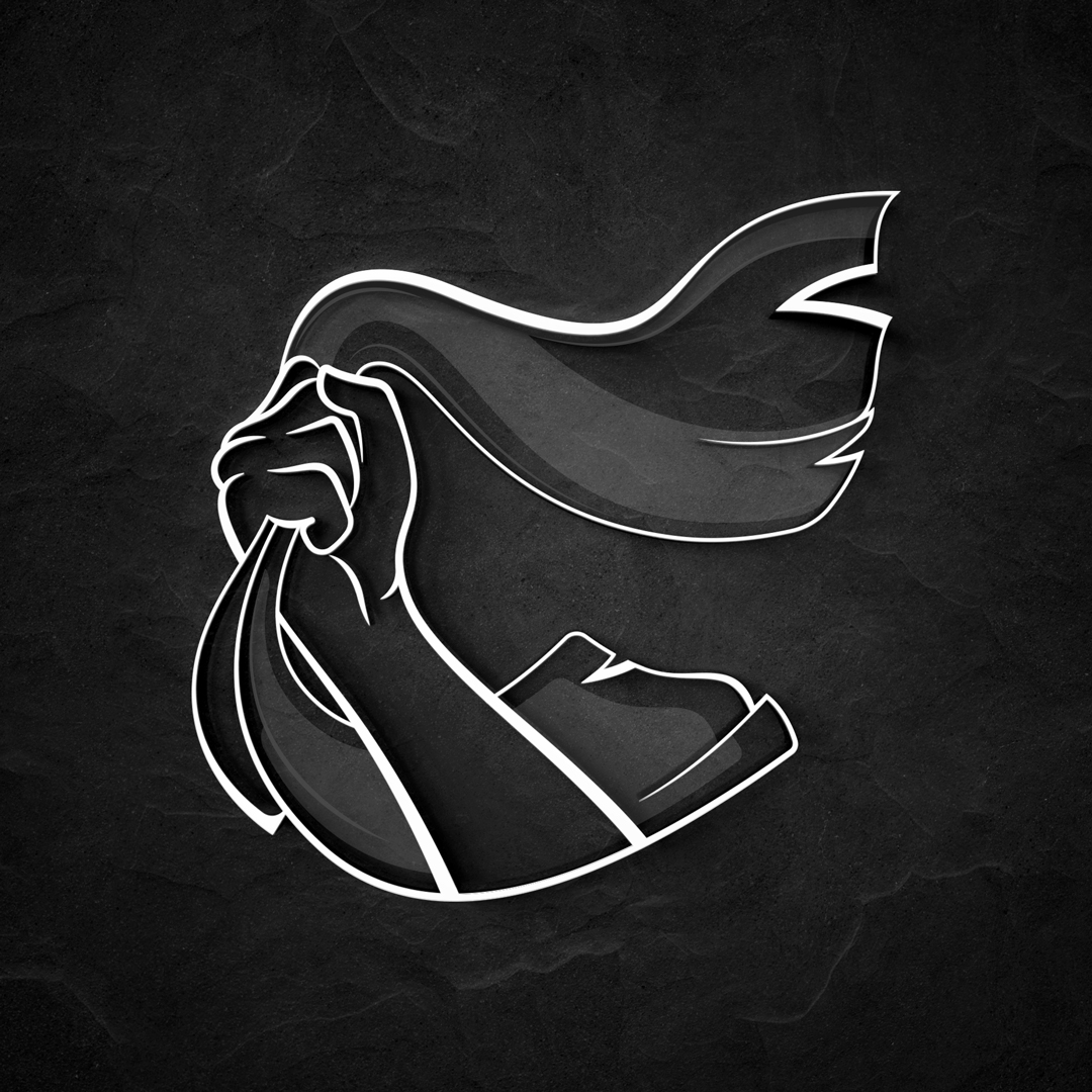 vector image of a hand holding a scarf