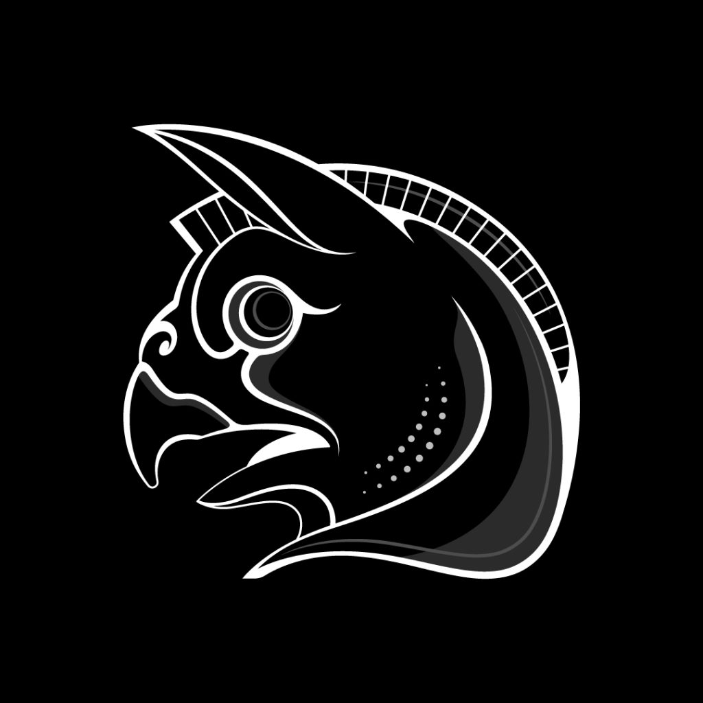 Vector illustration of Homa, the ancient mythical creature of Iran, whose statue can be found in Persepolis.