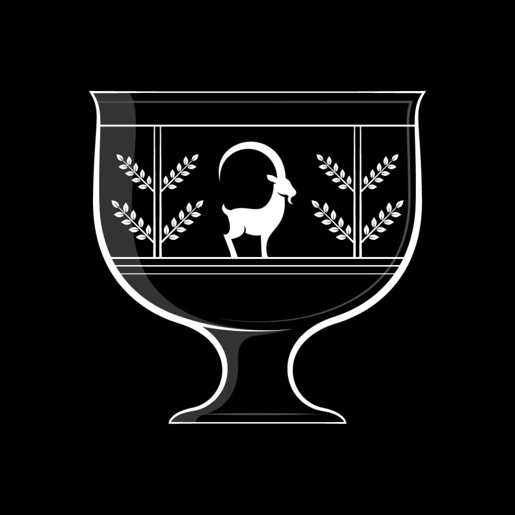 Vector illustration of the 5,000-year-old Iranian goblet from Shahr-e Sukhteh civilization, featuring the world’s oldest animation.