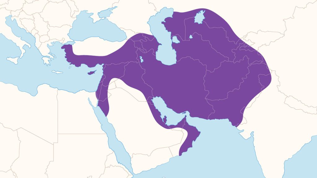 Map showing the Parthian Empire at its greatest extent, highlighting ancient Iran and key capitals across the Middle East.